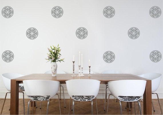 Flower of Life Mini Vinyl Wall Decal/small flower of life decal/Seed of Life decal/Namaste spiritual decal/wedding gift/anniversary gift