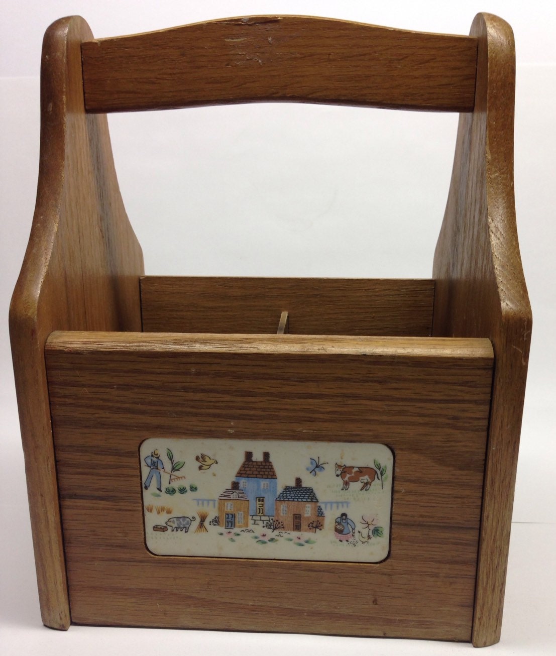 Reserved for Pamela Wooden Silverware Flatware Caddy in