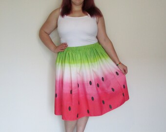 Watermelon Midi Skirt