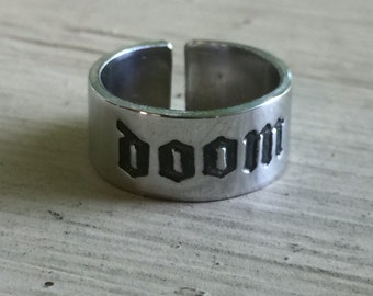 Doom Metal Ring - Silver - Doom Metal - Adjustable