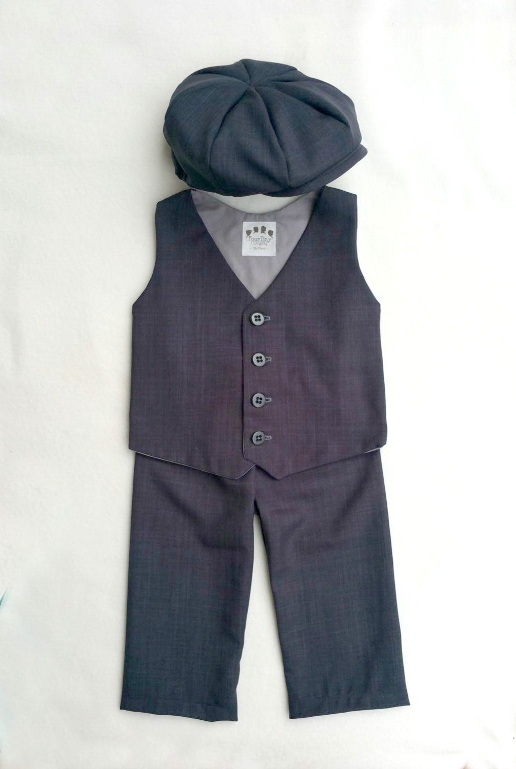 Charcoal Baby Suit Toddler Boys Suit Grey Baby Suit Ring