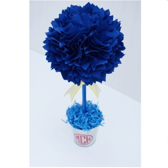 Royal Blue Baptism Centerpiece : Royal blue centerpiece graduation party