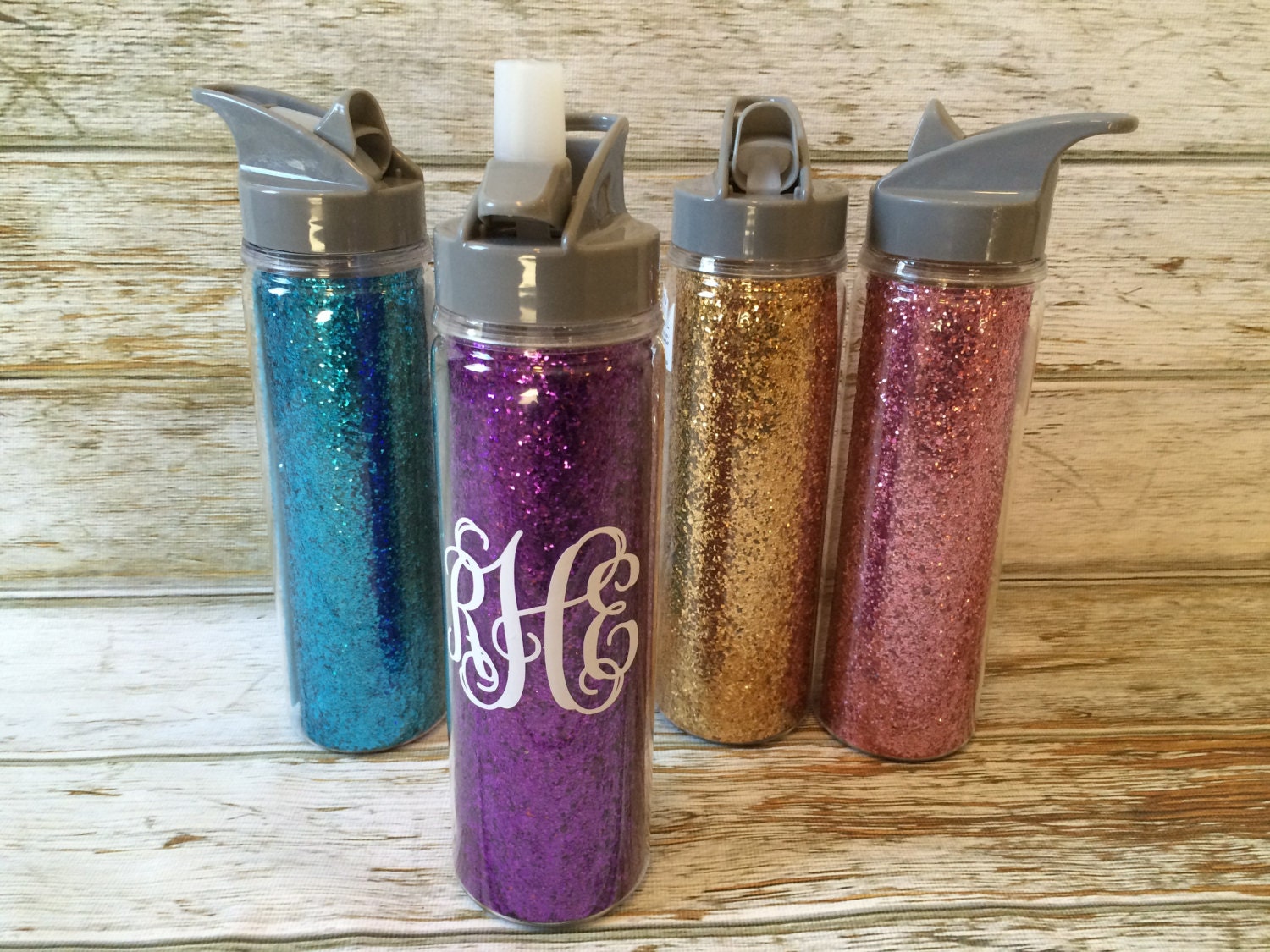 glitter water tubes