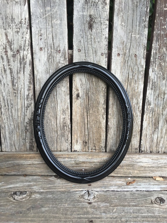 Black Oval Picture Frame 8x10 Oval Frame Glass & by ThePaintedLdy