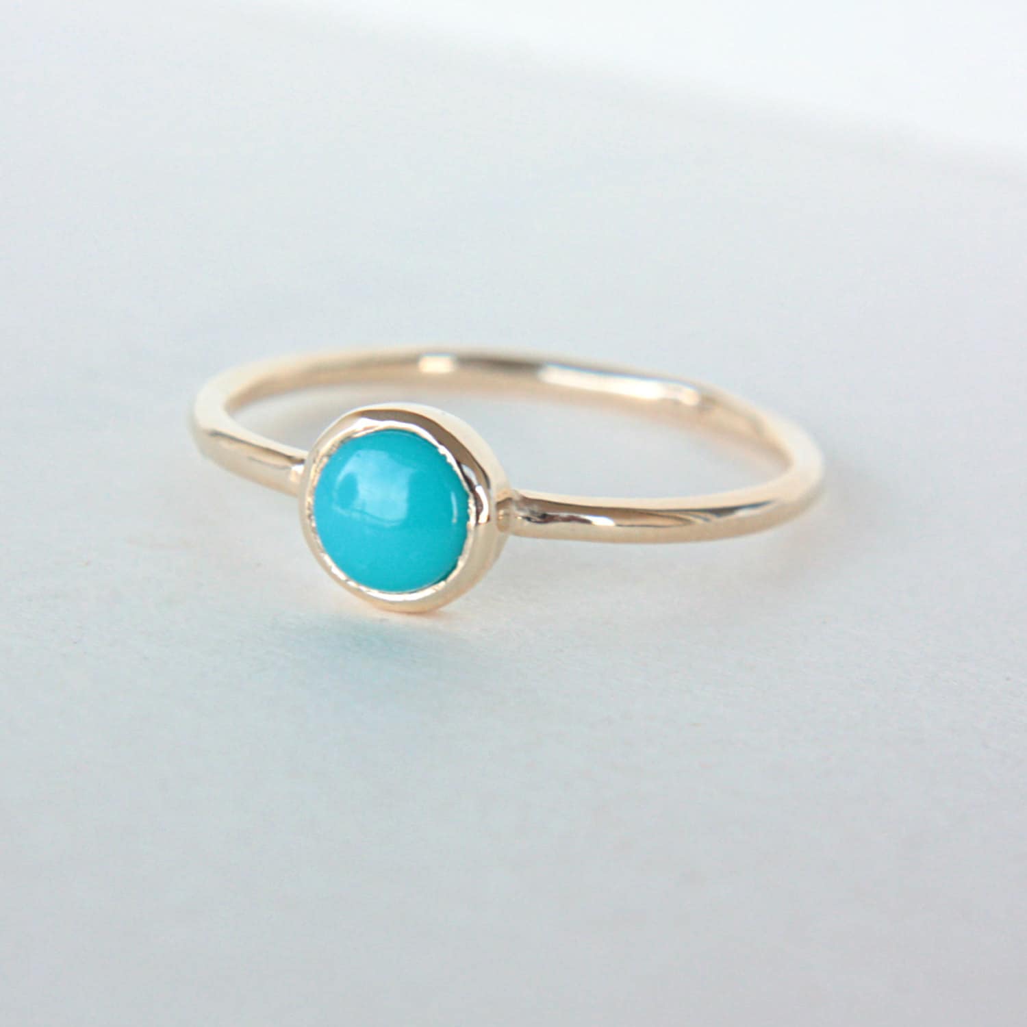 Turquoise Gold Ring 14k Turquoise Engagement Ring Arizona