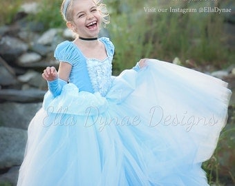 HALLOWEEN DELIVERY W/RUSH_PURCHASE Cinderella Costume Classic Princess Gown Tutu Dress