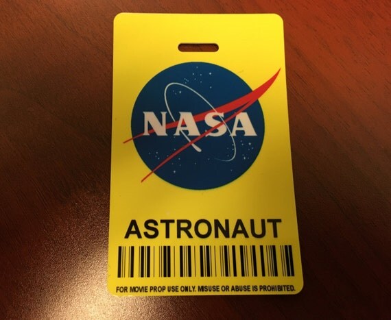 Items similar to Astronaut access pass - NASA employee PVC id badge on Etsy