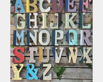 Vintage Reader's Digest upcycled book letters and ampersand