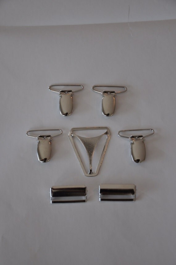Five set's of men's suspender hardware kit by PaigeGrayson