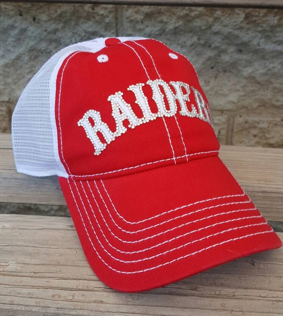 Football Mom Hat bling football hats Raiders trucker