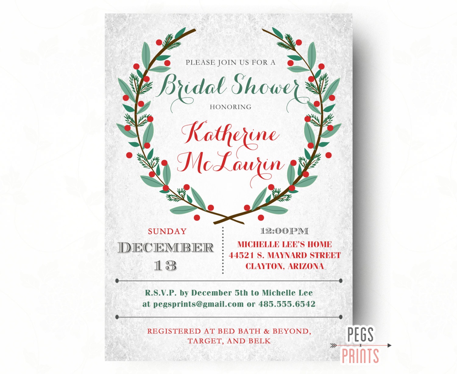 Winter Bridal Shower Invitations Wording 9