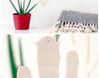 Cactus Wood Baby Mobile Rustic Baby Boy Girl Nursery Decor Crib Minimal Desert Arizona Southwestern Cacti
