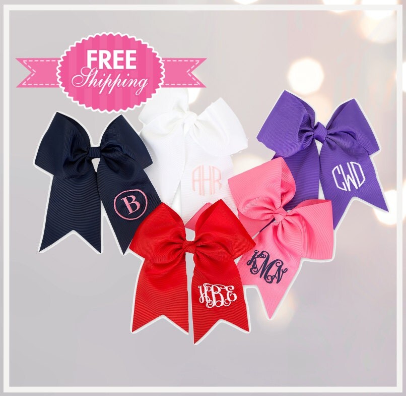 Monogrammed Hair Bow Personalized Large Preppy Hairbow