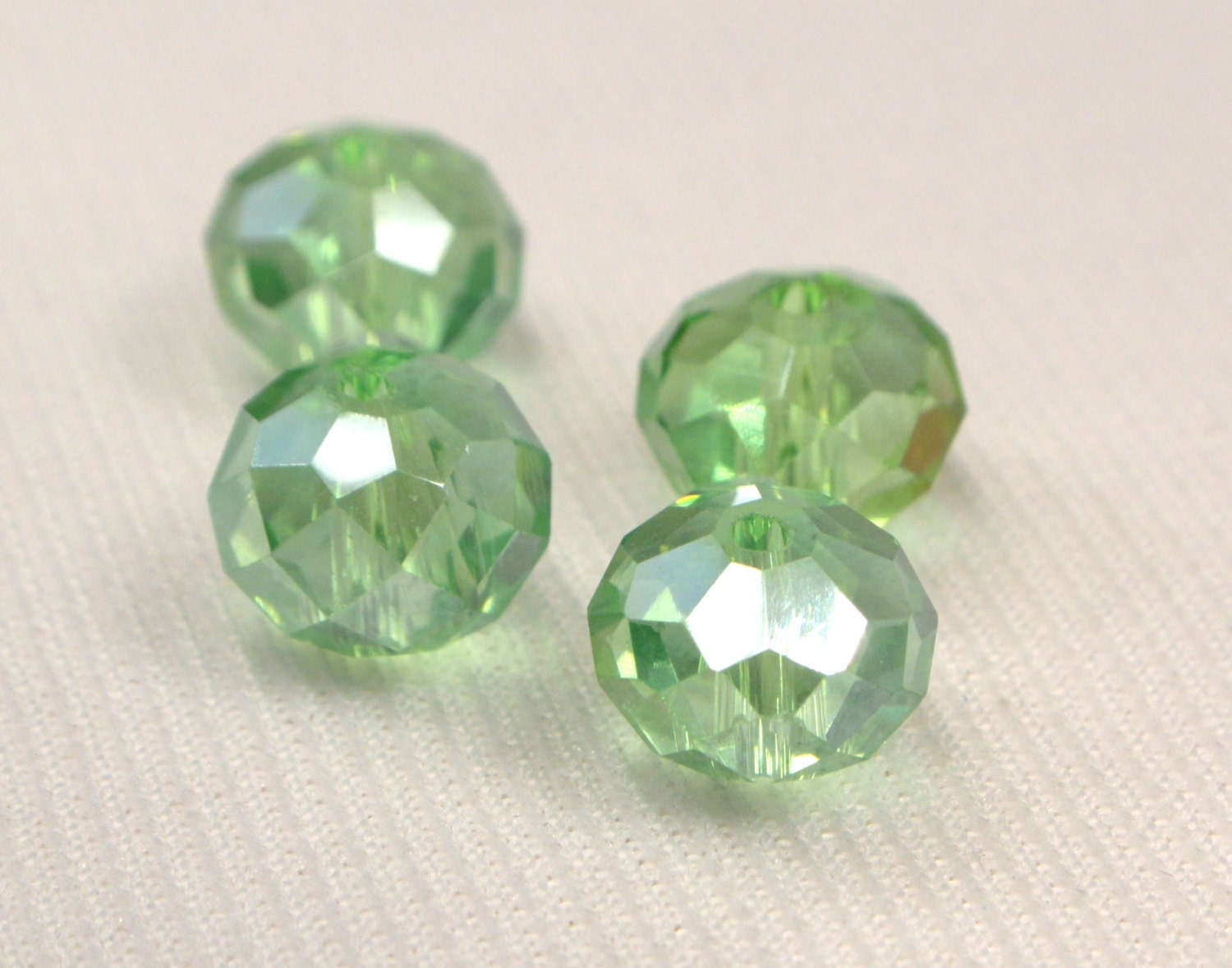 Light Green Crystal Beads Lime Crystal Jewelry Making Beads
