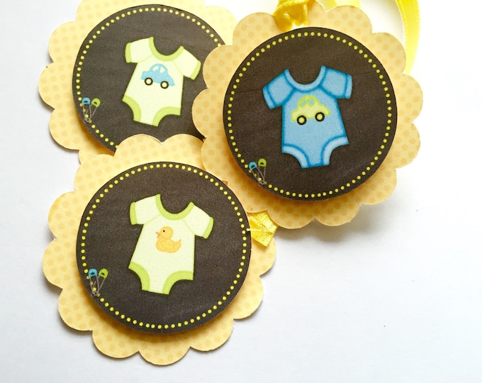 Baby Shower Party Favor Tags, Onesies Baby Shower Tags, Mason Jar Tags, Gift Bag Baby Shower Tags