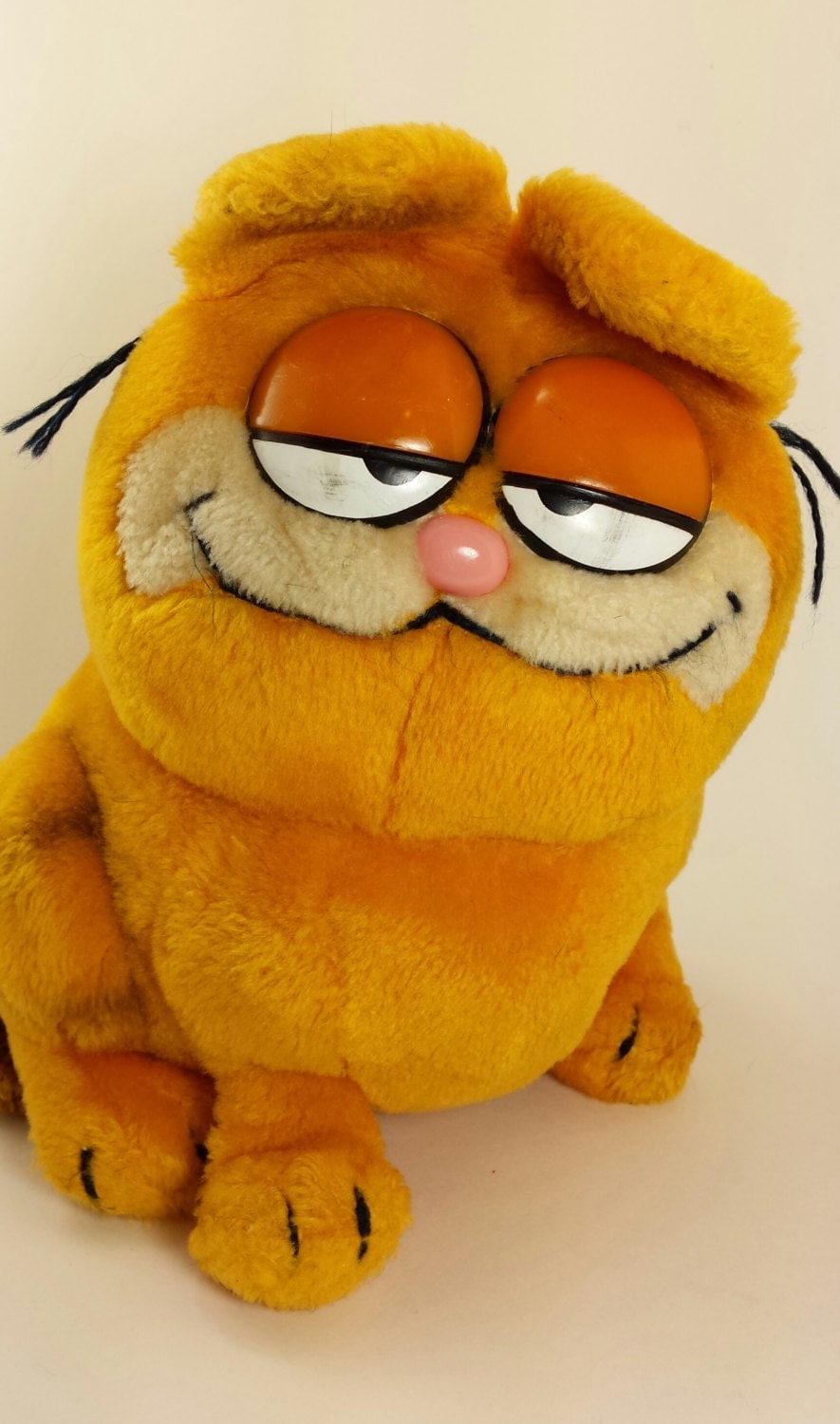 Vintage Stuffed Garfield Toy Collectible Orange By Vintagetoynerd