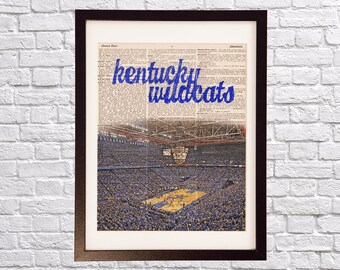 Kentucky Wildcats Dictionary Art Print - Rupp Arena, Lexington, Kentucky - Vintage Dictionary - University of Kentucky Art