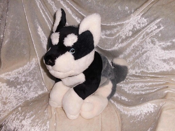 black husky stuffed animal