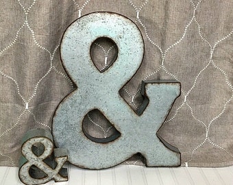 Metal Letters/Ampersand/Large Ampersand/Galvanized Letter/Wedding Decor/Initial/ &/Wall Letter/Letters/And Symbol/Wedding