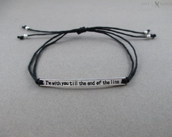 Captain America - I'm with you till the end of the line - Steve Rogers - Bucky Barnes - Bracelet