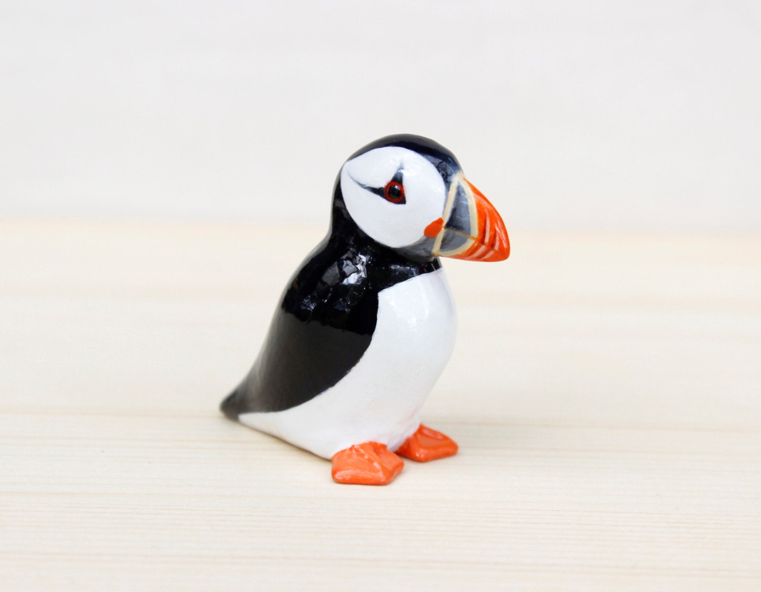 glass puffin figurine