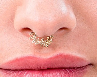 Septum, Silver Septum, Gold Septum Ring, Septum Jewelry, Silver Septum Piercing, 14K Gold Piercing Jewelry, 16-20 Gauge, Nose Piercing