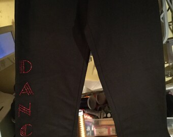 Dance Pants personalised with name/team/school or word DANCE
