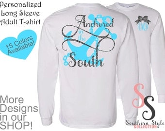 1 Long Sleeve Adult Personalized Tshirt, Monogrammed tshirt,personalized shirt,Christmas gift,Monogram gifts,custom tshirt,personalized gift