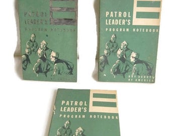 Vintage Boy Scouts of America Patrol Leader's Program Notebook Lot of 3 1960s Printing