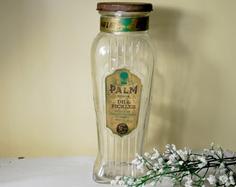 Glass Jar with Lid , Kitchen storage , Art Deco , Rustic