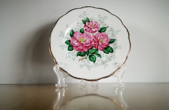 England Queen Anne Rose Plate Set 4 England Rose by AbateVintage