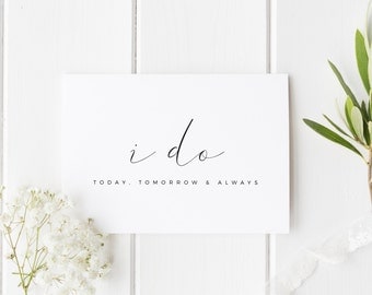 I Do Card, Groom Wedding Day Card, Bride Wedding Day Card, See You At The Altar Card, Card For Groom, Card For Bride, I Do Wedding Card