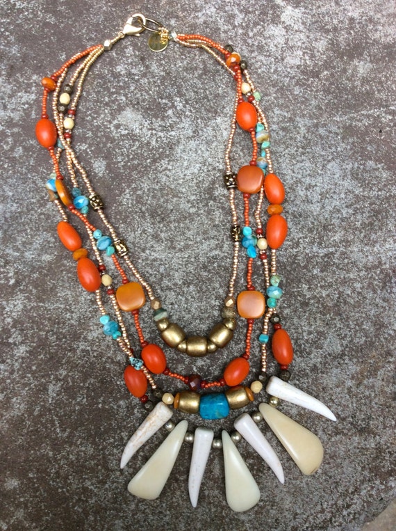 Shona People Beadwork Necklace Inspired By by HollyBeanDesign