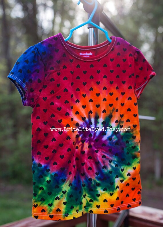 Tie Dye Girls T Shirt 5T Toddler Clothing by BriteLiteDyed on Etsy