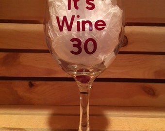 Wine Glass, Decorated Wine Glass, Personalized Wine Glass