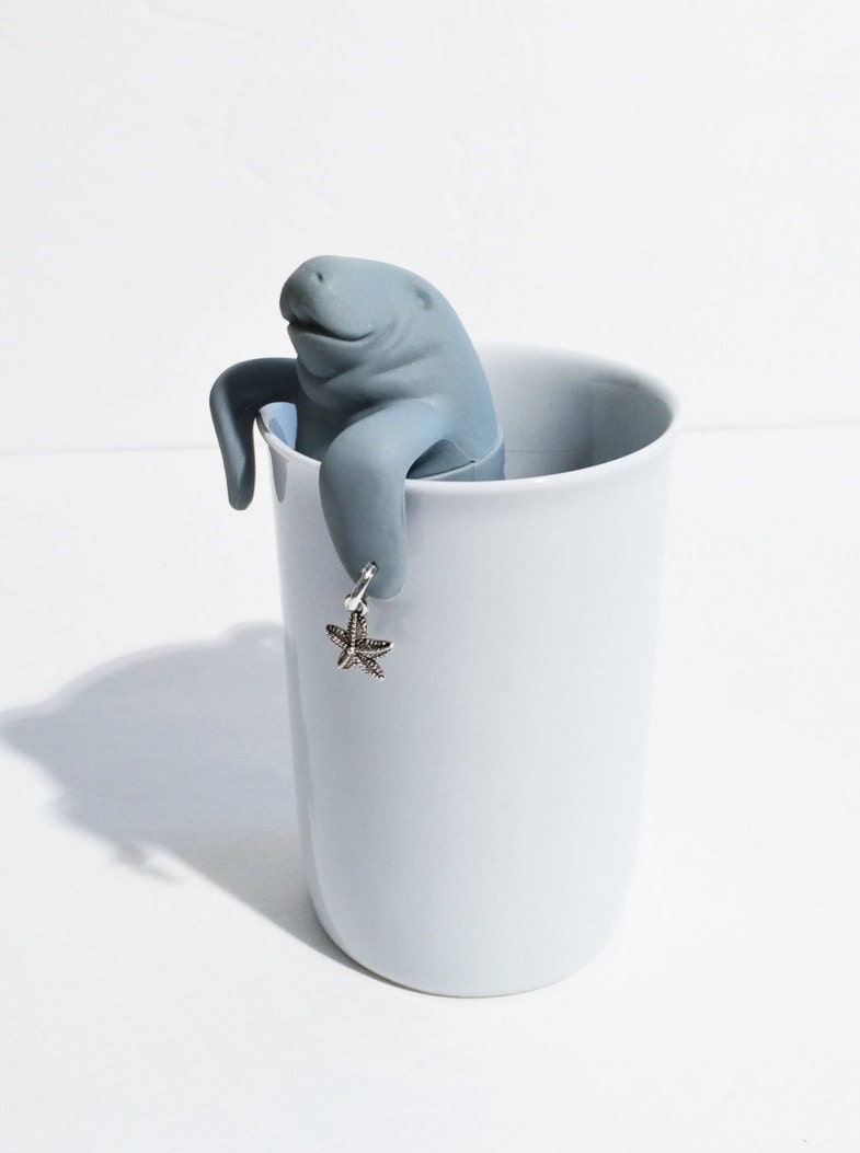 Manatee Tea Infuser With Starfish Ocean Tea Ball