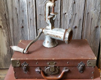 French Vintage Cast Iron Perfection Meat Grinder or Mincer - French Vintage Kitchenalia - Industrial Decor