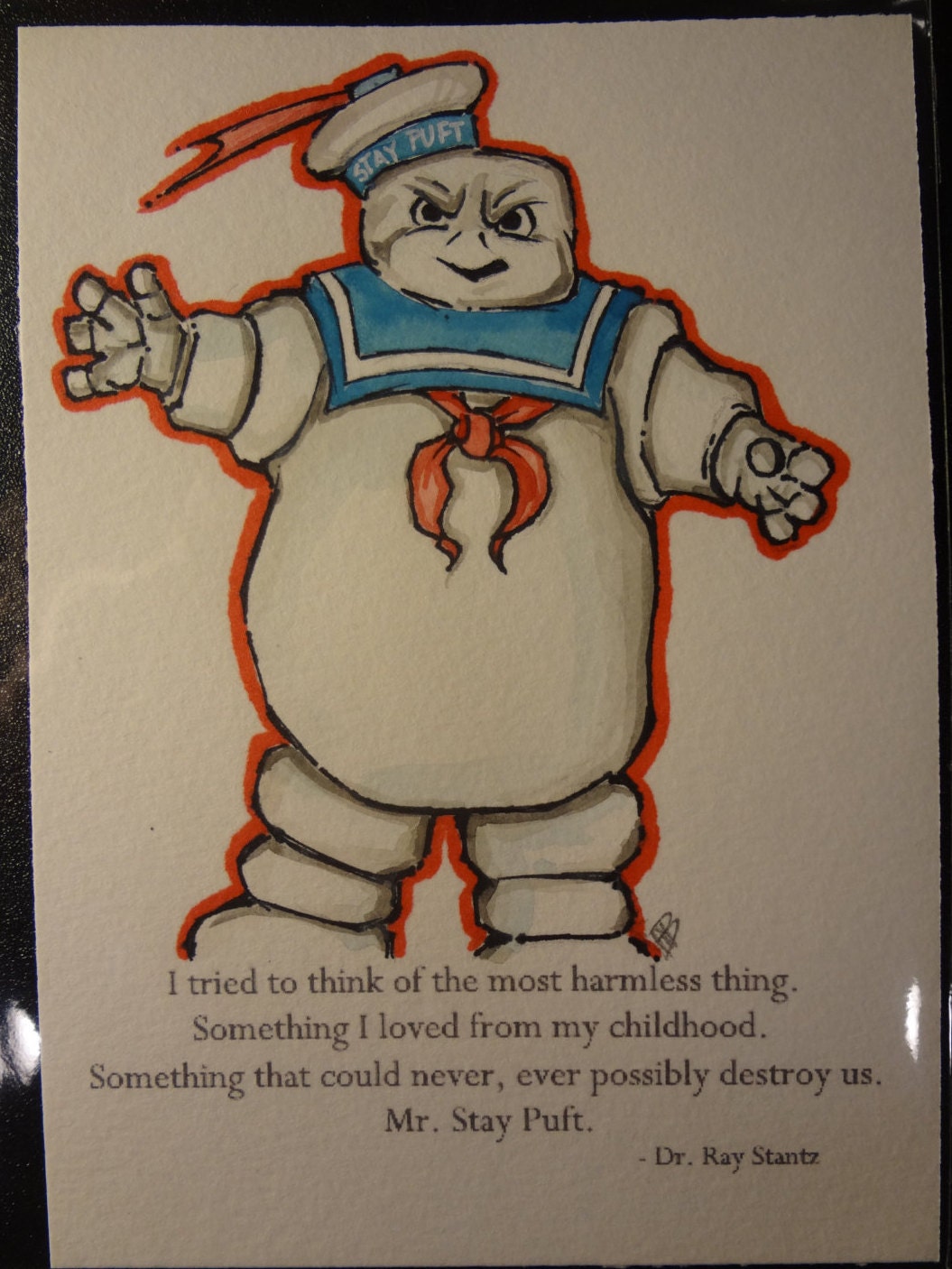 Ghostbusters Stay Puft Quote Painting Dr Ray Stantz