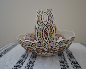 IN STOCK Genuine Decorated Ostrich Egg Basket Gift/Collectible/Decoration (Large)