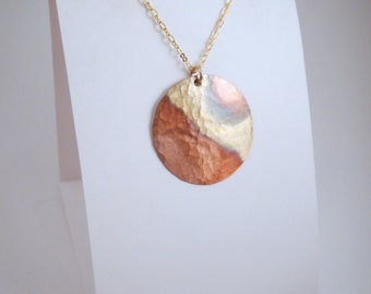 BOGO FREE Venus Necklace, Taurus Necklace, Libra Necklace, Zodiac Necklace, Planet Necklace, Copper Disc Necklace, Birthday Necklace