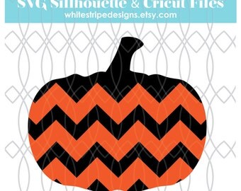 Chevron Pumpkin svg, jpg, png, jpg clipart Digital File - fall cut file, cricut cut file, silhouette cut file Instant Download