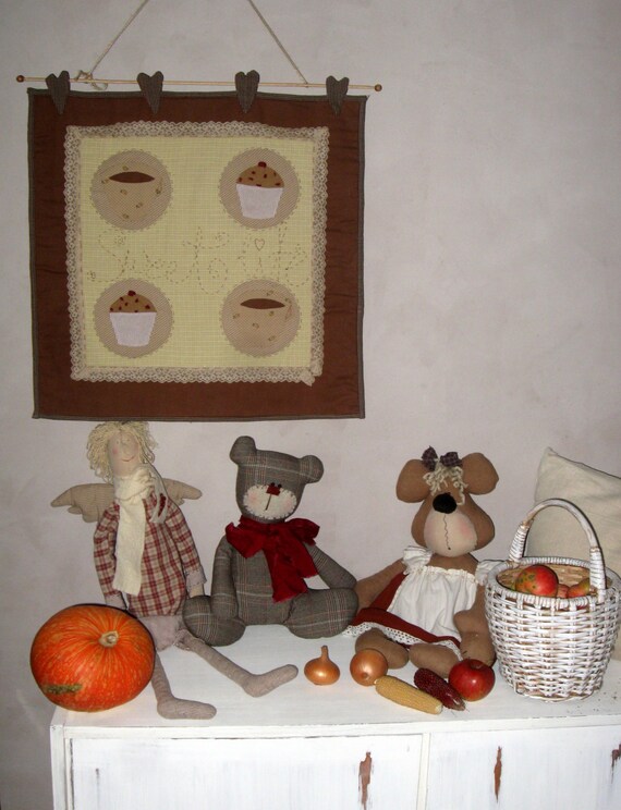 Country Primitive wall decor Patchwork Quilt Farmhouse Kitchen Country Primitive wall decor Patchwork Quilt Farmhouse Kitchen