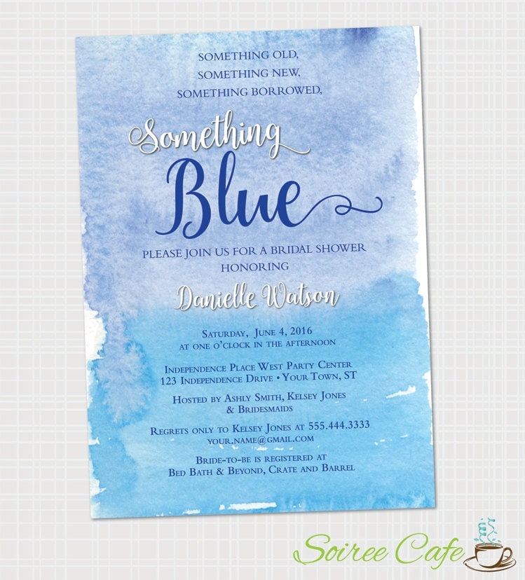 Something Blue Bridal Shower Invitations 4