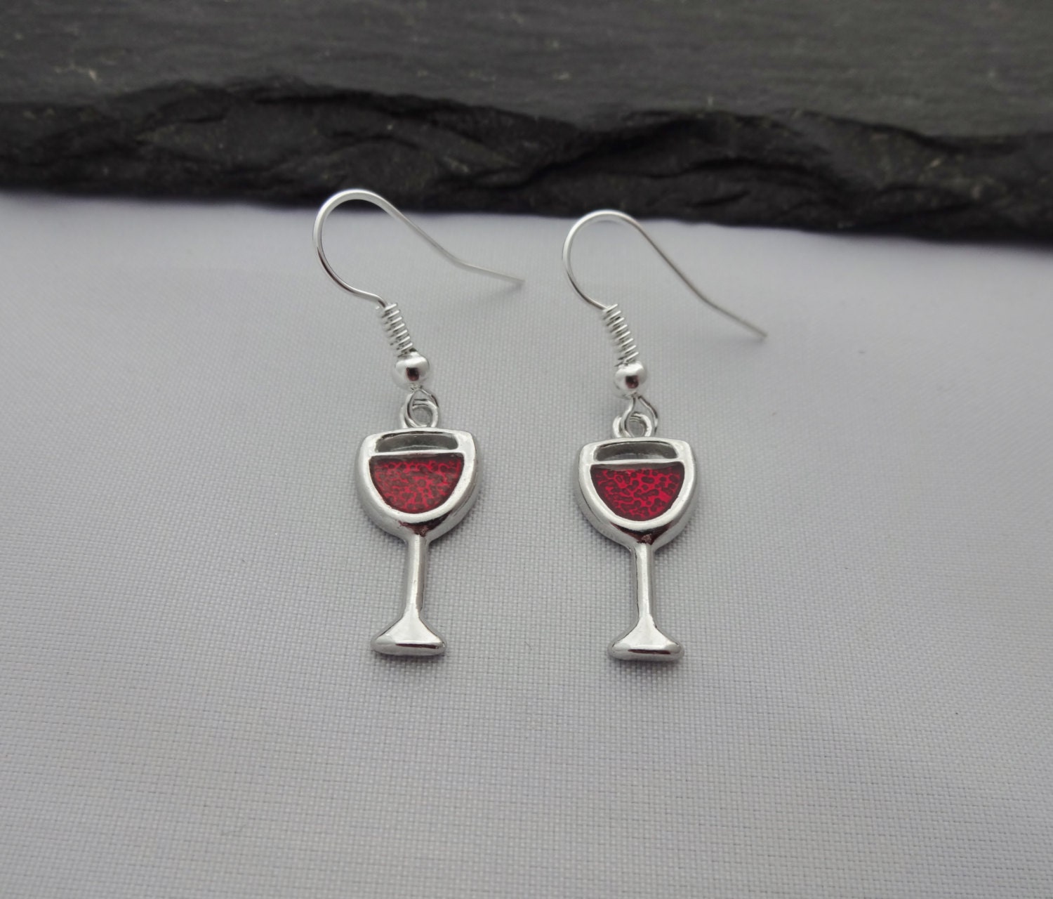 Wine Earrings Wine Glass Earrings Red Wine Charm earrings