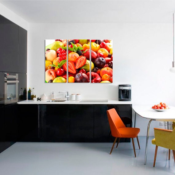 Extra Large Wall Art Food fruits fresh Hanging Split Panels