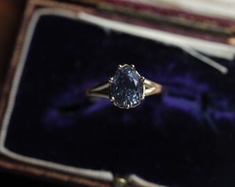 Blue diamond engagement rings etsy