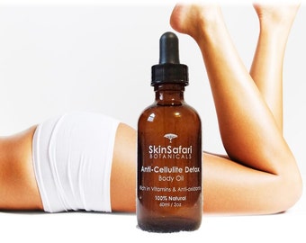 SLIMMING ANTI-CELLULITE & Contouring Detox Massage Oil, 100% Natural Ingredients, Essential Oils, Vitamins and Anti-oxidants