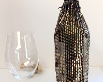 sequin wine bag