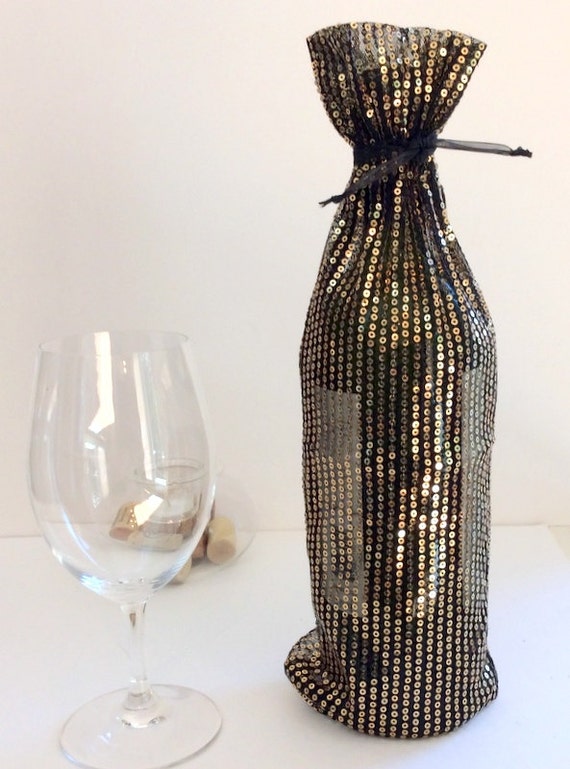 sequin wine bag