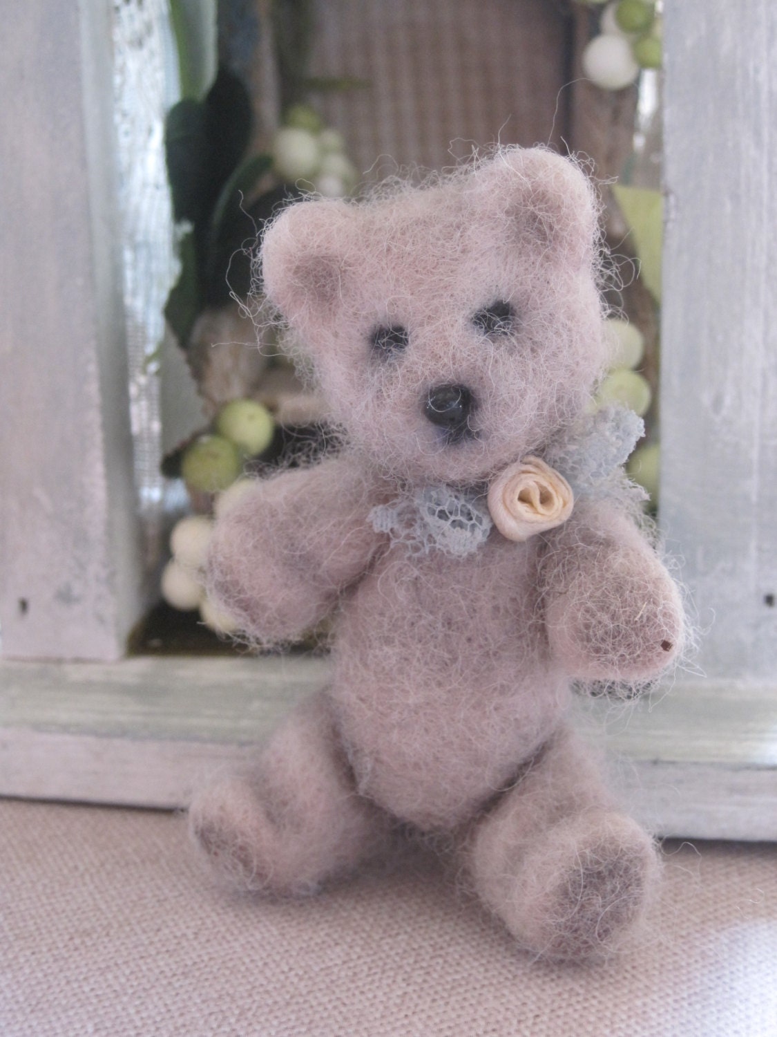 needle felted teddy